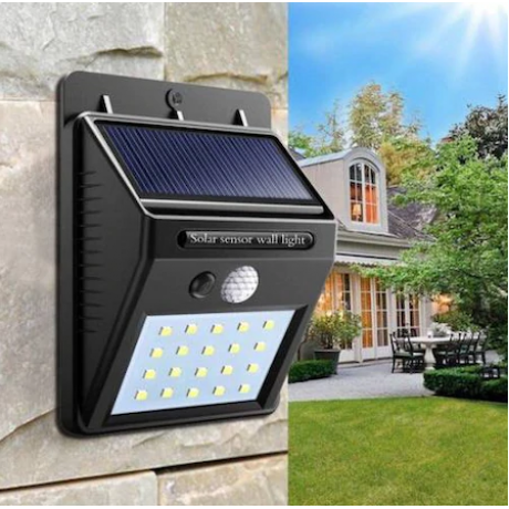 Güneş Enerjili 20 Led'li  Hareket Sensörlü Solar Aydınlatma Solar Lighting Orjinal Yeni Ürün 